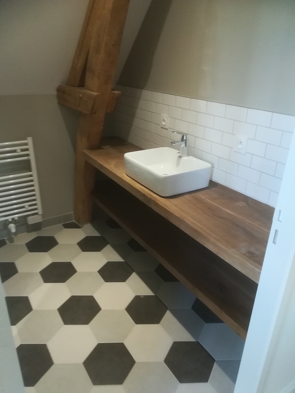 Maconnerie Beche Pain Bourdelas salle de bain5